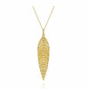 14K Yellow Gold Leaf Pendant Necklace - NK6764Y4JJJ-Gabriel & Co.-Renee Taylor Gallery