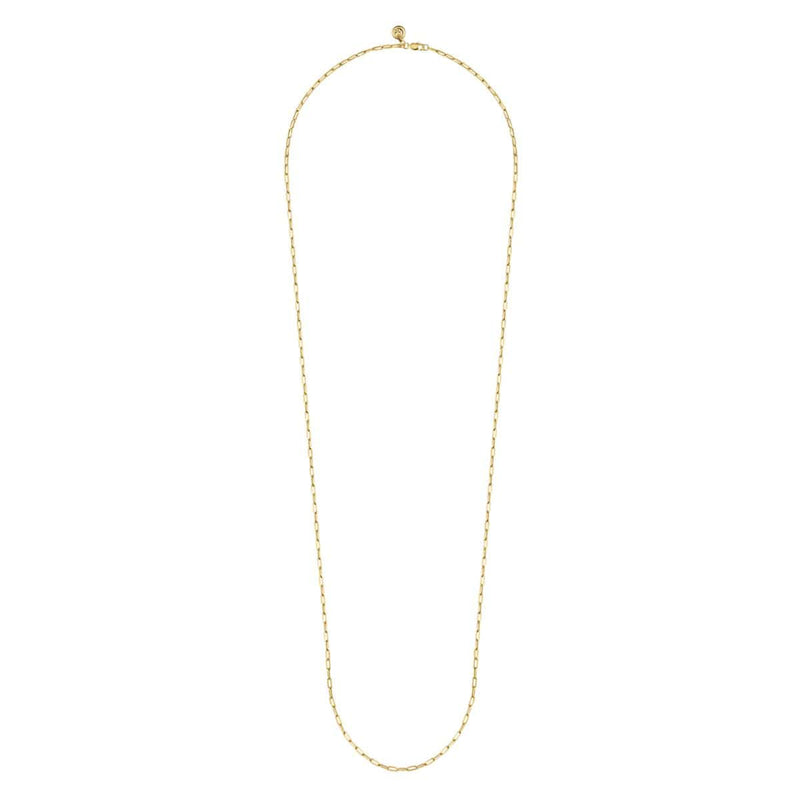 14K Yellow Gold 32" Hollow Paperclip Chain Necklace - NK6768H-32Y4JJJ-Gabriel & Co.-Renee Taylor Gallery