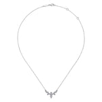 14K White Gold Diamond Burst Necklace - NK6950W45JJ-Gabriel & Co.-Renee Taylor Gallery