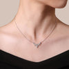 14K White Gold Diamond Burst Necklace - NK6950W45JJ-Gabriel & Co.-Renee Taylor Gallery
