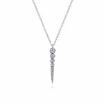 14K White Gold Diamond Spike Pendant Necklace - NK6951W45JJ-Gabriel & Co.-Renee Taylor Gallery