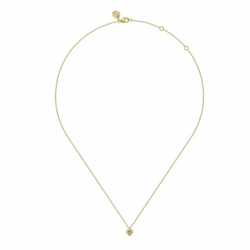 14K Yellow Gold Diamond Heart Pendant Necklace - NK7040Y45JJ-Gabriel & Co.-Renee Taylor Gallery