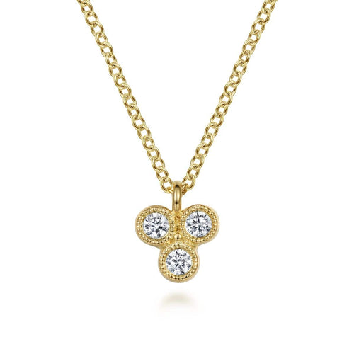 14K Yellow Gold Diamond Pendant Necklace - NK7045Y45JJ-Gabriel & Co.-Renee Taylor Gallery