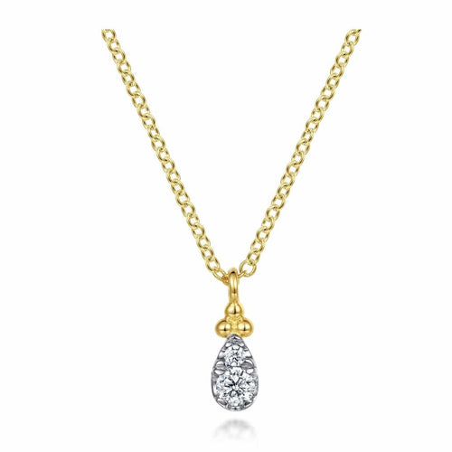 14K Yellow Gold Diamond Bujukan Pendant Necklace - NK7056Y45JJ-Gabriel & Co.-Renee Taylor Gallery