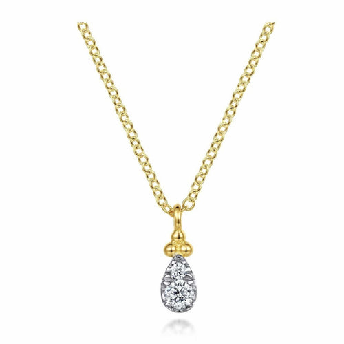 14K Yellow Gold Diamond Bujukan Pendant Necklace - NK7056Y45JJ-Gabriel & Co.-Renee Taylor Gallery