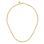 14K Yellow Gold Link Hollow Chain Necklace - NK7211H-17Y4JJJ-Gabriel & Co.-Renee Taylor Gallery