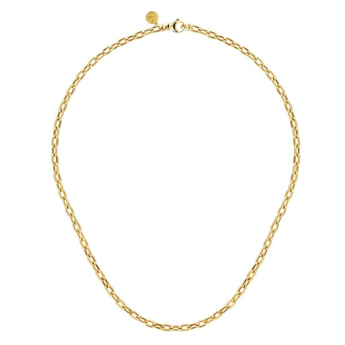 14K Yellow Gold Link Hollow Chain Necklace - NK7211H-17Y4JJJ-Gabriel & Co.-Renee Taylor Gallery