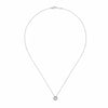 14K White Gold 18" Pearl and Diamond Halo Pendant Necklace - NK7268W45PL-Gabriel & Co.-Renee Taylor Gallery