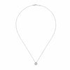 14K White Gold 18" Pearl and Diamond Halo Pendant Necklace - NK7268W45PL-Gabriel & Co.-Renee Taylor Gallery