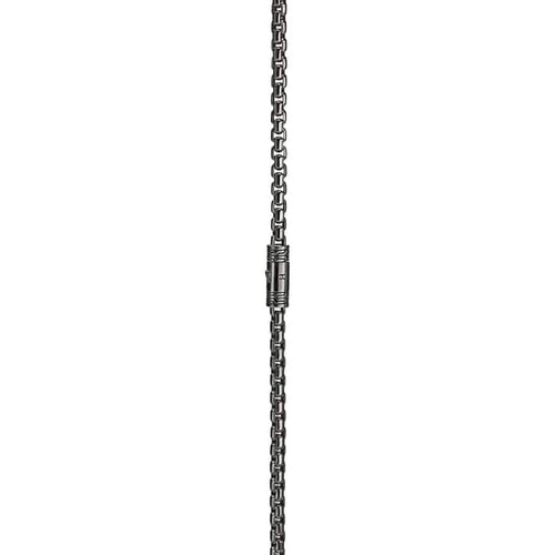 Box Chain Necklace, Dark Silver, 3.7MM - NM98808SMBRD-John Hardy-Renee Taylor Gallery