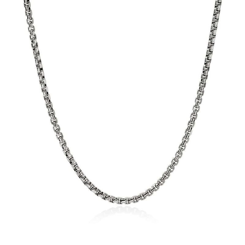 Box Chain Necklace, Sterling Silver, 3.7MM - NM98808-John Hardy-Renee Taylor Gallery