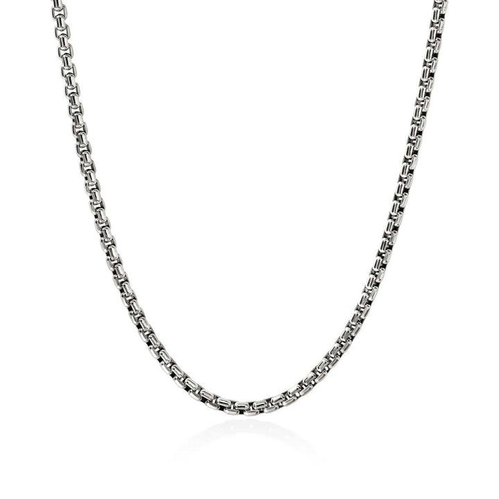 Box Chain Necklace, Sterling Silver, 4.8MM - NM98809-John Hardy-Renee Taylor Gallery