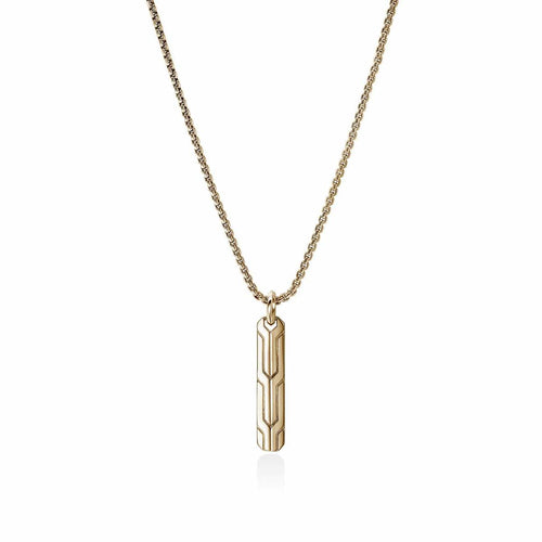 Icon 50 14K Gold Pendant on Box Chain Necklace - NMGG988333-John Hardy-Renee Taylor Gallery