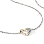 JH Essentials Heart 14K Gold & Silver Diamond Pave Interlinking Necklace - NZZP989722DIX-John Hardy-Renee Taylor Gallery