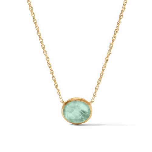 Nassau Solitaire Necklace - Iridescent Aquamarine Blue-Julie Vos-Renee Taylor Gallery