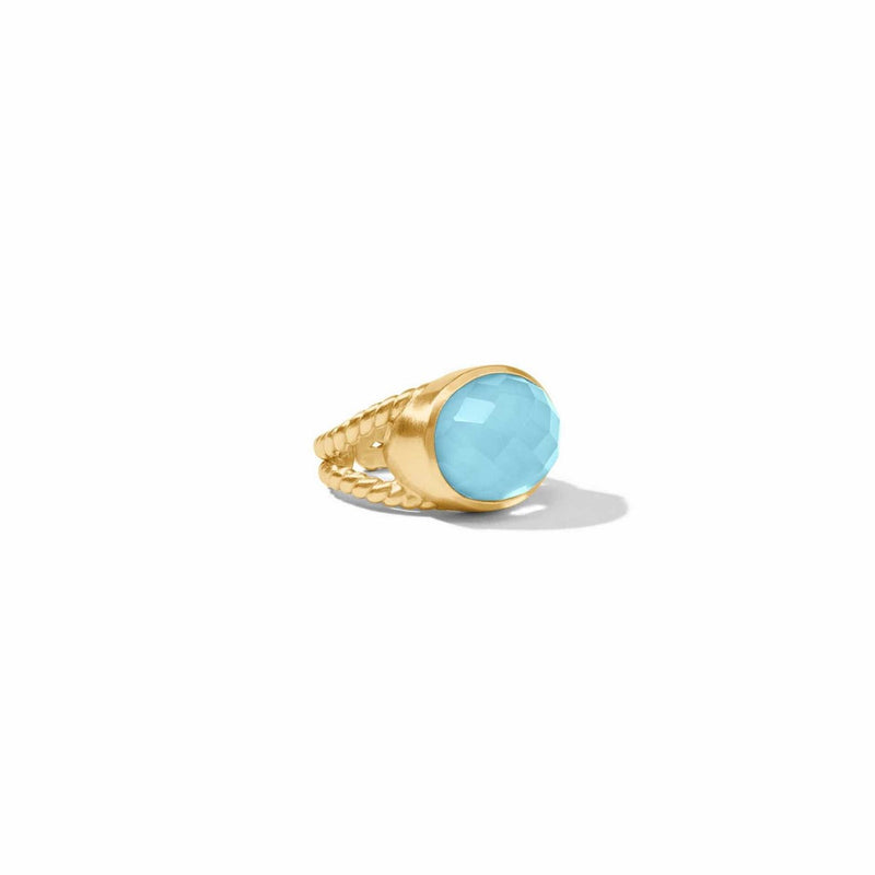 Nassau Statement Ring - Iridescent Capri Blue-Julie Vos-Renee Taylor Gallery