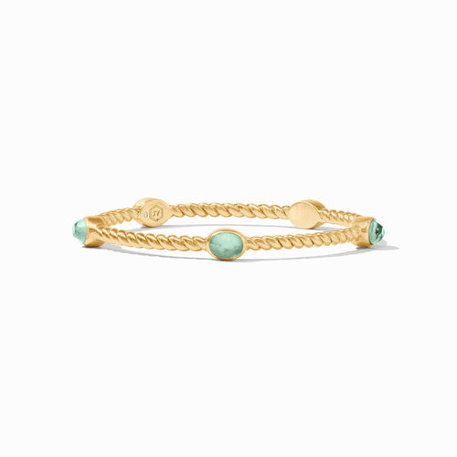 Nassau Stone Iridescent Aquamarine Blue Bangle - BG287GIBQ-Julie Vos-Renee Taylor Gallery