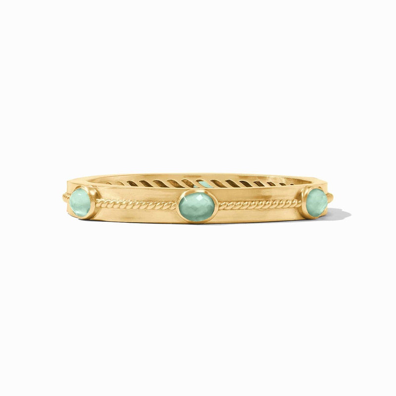 Nassau Stone Hinge Iridescent Aquamarine Blue Bangle - BG289GIBQ00-Julie Vos-Renee Taylor Gallery