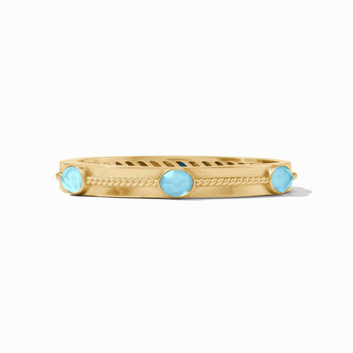 Nassau Stone Hinge Iridescent Capri Blue Bangle - BG289GICP00-Julie Vos-Renee Taylor Gallery