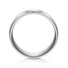 14K White Gold 8mm - Men's Wedding Band in Satin Finish - MBM0107-80W4JJJ-Gabriel & Co.-Renee Taylor Gallery