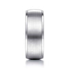 14K White Gold 8mm - Men's Wedding Band in Satin Finish - MBM0107-80W4JJJ-Gabriel & Co.-Renee Taylor Gallery