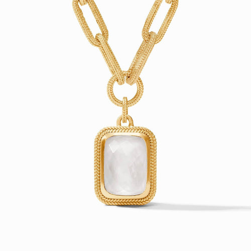 Cheval Paperclip Statement Necklace - Iridescent Clear Crystal-Julie Vos-Renee Taylor Gallery