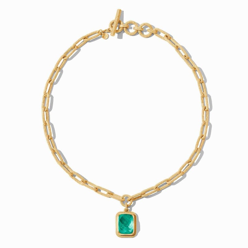 Cheval Paperclip Statement Necklace - Iridescent London Blue-Julie Vos-Renee Taylor Gallery