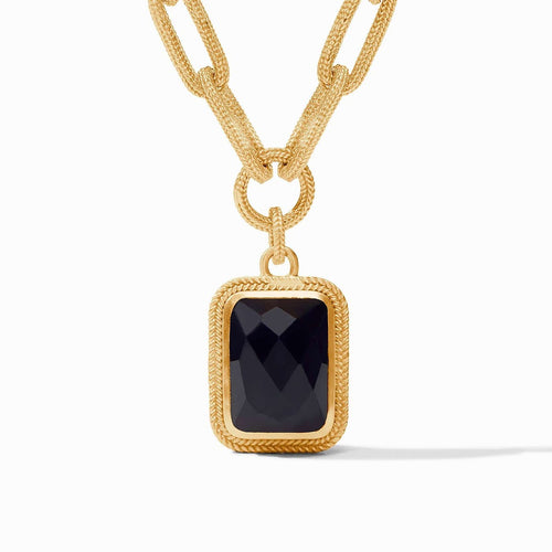 Cheval Paperclip Statement Necklace - Obsidian Black-Julie Vos-Renee Taylor Gallery