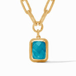 Cheval Paperclip Statement Necklace - Iridescent London Blue-Julie Vos-Renee Taylor Gallery