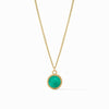 Fleur-de-Lis Solitaire Necklace - Iridescent Emerald Green-Julie Vos-Renee Taylor Gallery