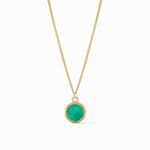 Fleur-de-Lis Solitaire Necklace - Iridescent Emerald Green-Julie Vos-Renee Taylor Gallery