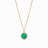 Fleur-de-Lis Solitaire Necklace - Iridescent Emerald Green-Julie Vos-Renee Taylor Gallery