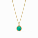 Fleur-de-Lis Solitaire Necklace - Iridescent Emerald Green-Julie Vos-Renee Taylor Gallery