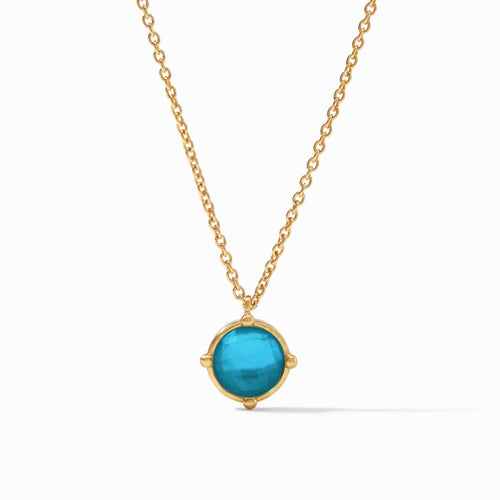 Honeybee Solitaire Necklace - Iridescent London Blue-Julie Vos-Renee Taylor Gallery