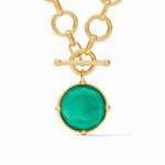 Honeybee Statement Necklace - Iridescent Emerald Green-Julie Vos-Renee Taylor Gallery