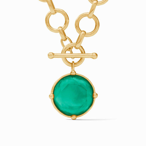 Honeybee Statement Necklace - Iridescent Emerald Green-Julie Vos-Renee Taylor Gallery