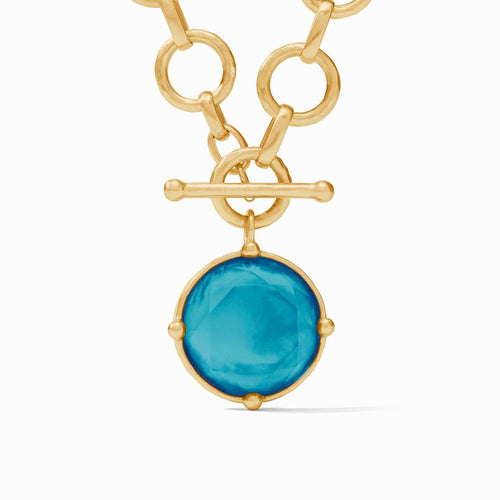 Honeybee Statement Necklace - Iridescent London Blue-Julie Vos-Renee Taylor Gallery