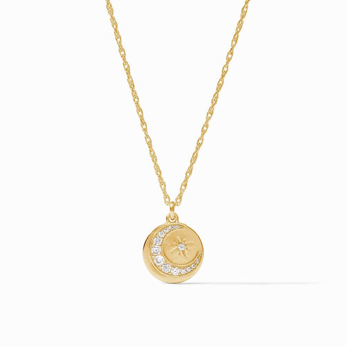 Luna Delicate Charm Cubic Zirconia Necklace - N511GCZ00-Julie Vos-Renee Taylor Gallery