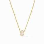 Pave Teardrop Delicate Necklace-Cubic Zirconia - N595GCZ00-Julie Vos-Renee Taylor Gallery