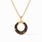 Madison Statement Pendant Necklace- Tortoiseshell-Julie Vos-Renee Taylor Gallery