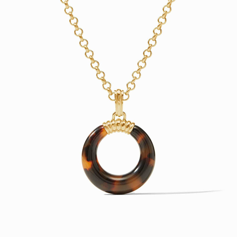 Madison Statement Pendant Necklace- Tortoiseshell-Julie Vos-Renee Taylor Gallery