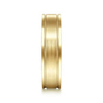 14K Yellow Gold 6mm - Men's Wedding Band in Satin Finish - MBH0139-60Y4JJJ-Gabriel & Co.-Renee Taylor Gallery