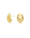 "Muse" gold pearl stud earrings (medium) - OA4-538-Nanis-Renee Taylor Gallery