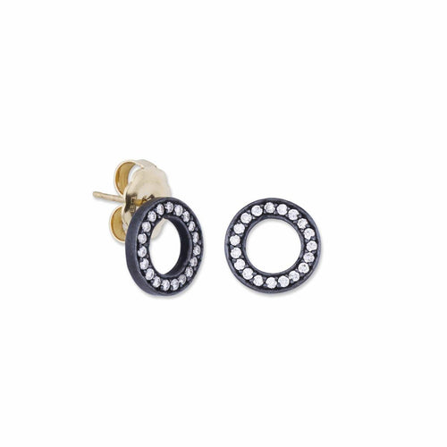 Orbit Earrings with Diamond by Lika Behar
