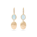 18K Siviglia Diamond & Aquamarine Hook Earrings - OB1289-AB AQ01 Y 02-Marco Bicego-Renee Taylor Gallery