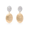 18K Siviglia Diamond Pave Drop Earrings - OB1289 B YW-Marco Bicego-Renee Taylor Gallery