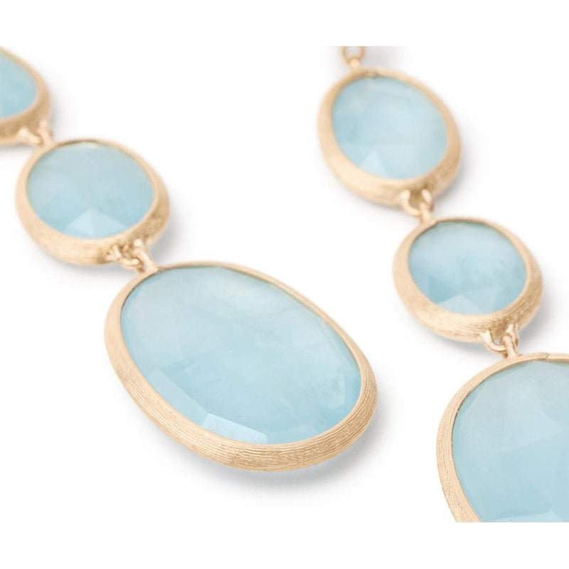 18K Siviglia Aquamarine Four Drop Earrings - OB1477 AQ01 Y-Marco Bicego-Renee Taylor Gallery