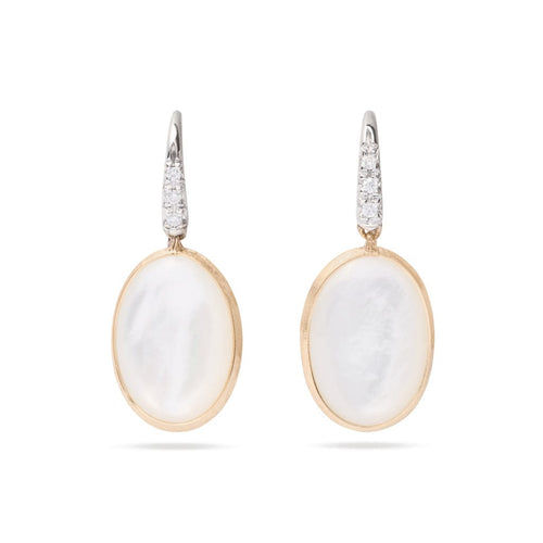 18K Siviglia Diamond & Mother of Pearl Earrings - OB1799 AB MPW Y-Marco Bicego-Renee Taylor Gallery
