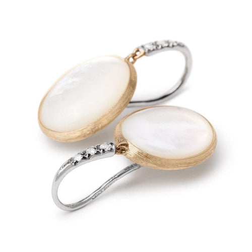 18K Siviglia Diamond & Mother of Pearl Earrings - OB1799 AB MPW Y-Marco Bicego-Renee Taylor Gallery