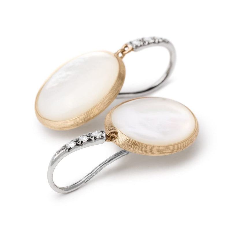 18K Siviglia Diamond & Mother of Pearl Earrings - OB1799 AB MPW Y-Marco Bicego-Renee Taylor Gallery